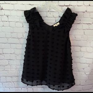 Raised Entro Polka Dots Top NWT
